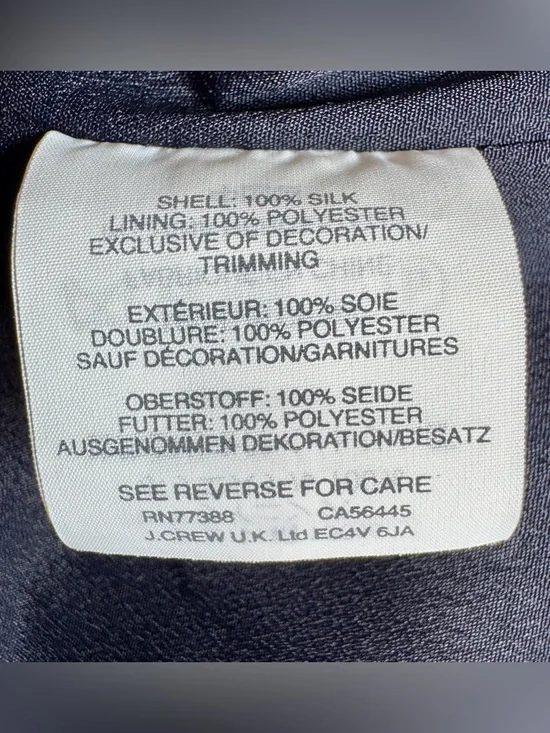 J CREW Silk Dress in Ratti Graphic Diamond Print - G8437 - Sz 0 - Picture 11 of 12